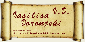 Vasilisa Doronjski vizit kartica
